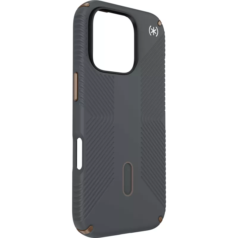 Speck Presidio2 Grip + ClickLock Apple iPhone 16 Pro Charcoal harmaa - Microban