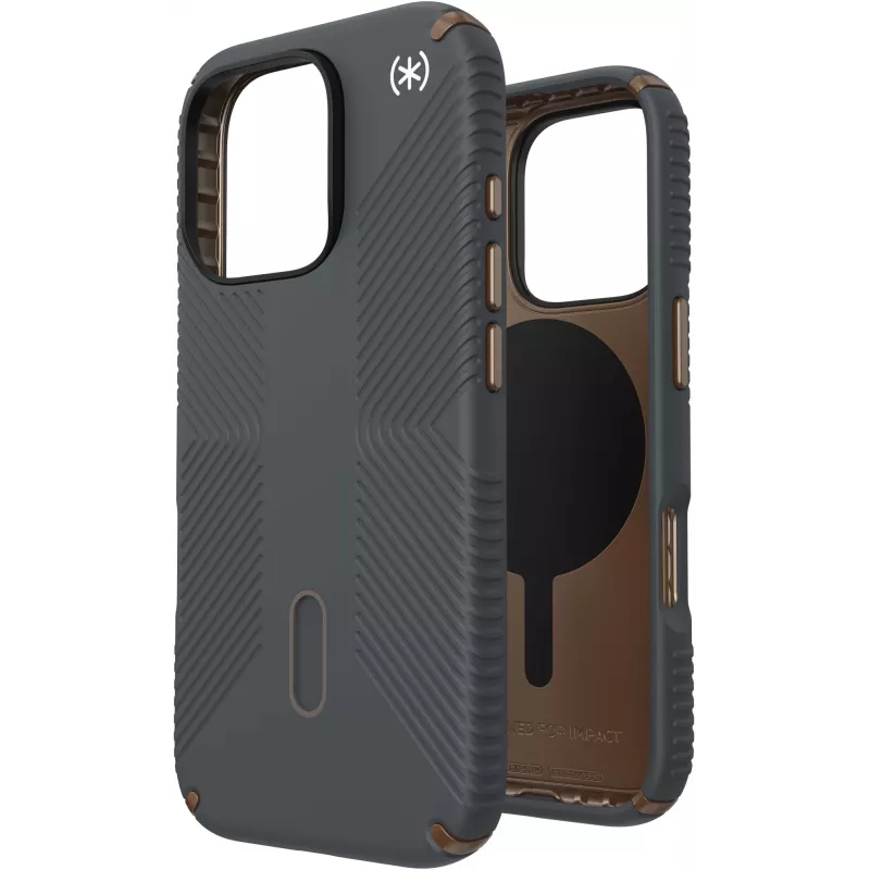 Speck Presidio2 Grip + ClickLock Apple iPhone 16 Pro Charcoal harmaa - Microban