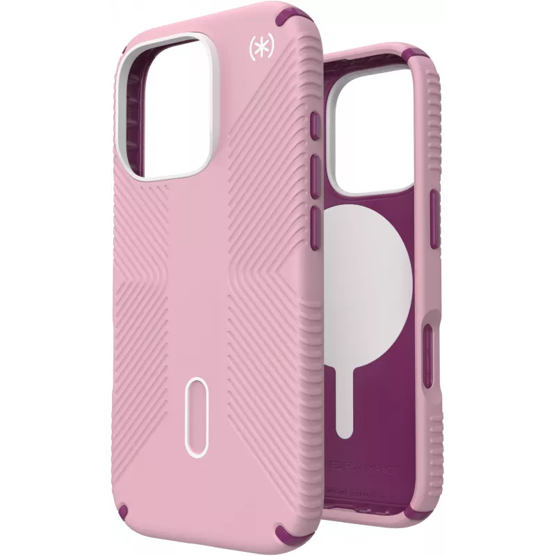 Speck Presidio2 Grip + ClickLock Apple iPhone 16 Pro Wednesday Pink – Microban