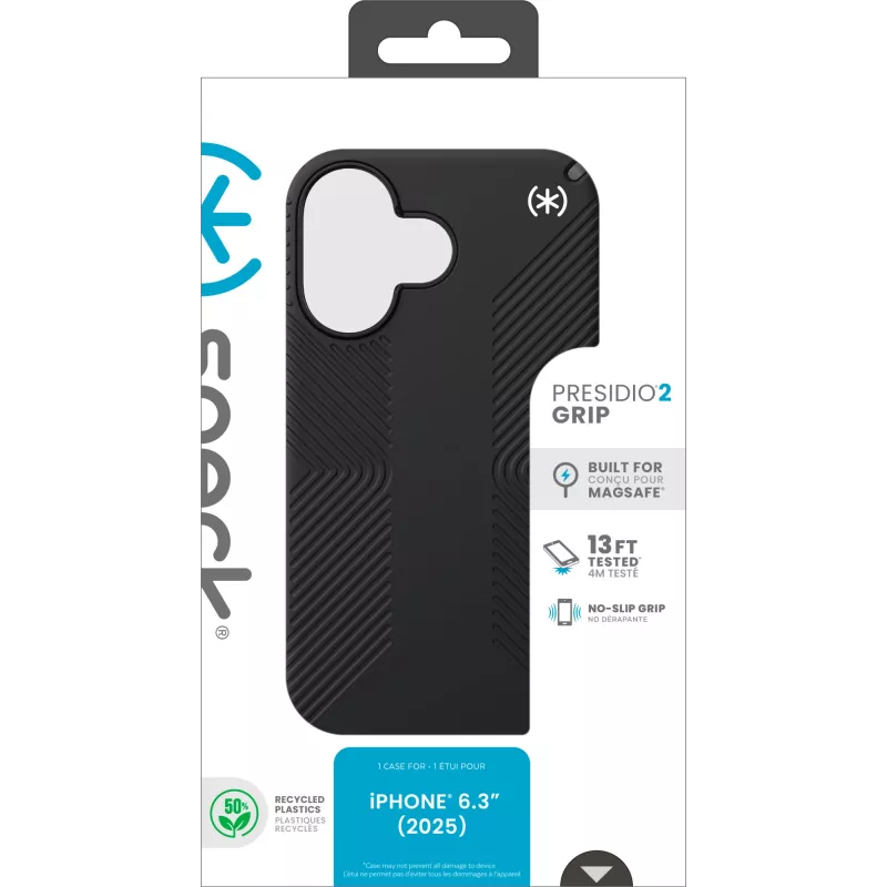 Speck Presidio2 Grip + MS Apple iPhone 17 musta – Microban