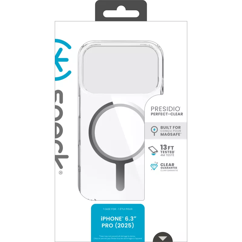 Speck Presidio Perfect Clear -kotelo MagSafe iP 17 Pro