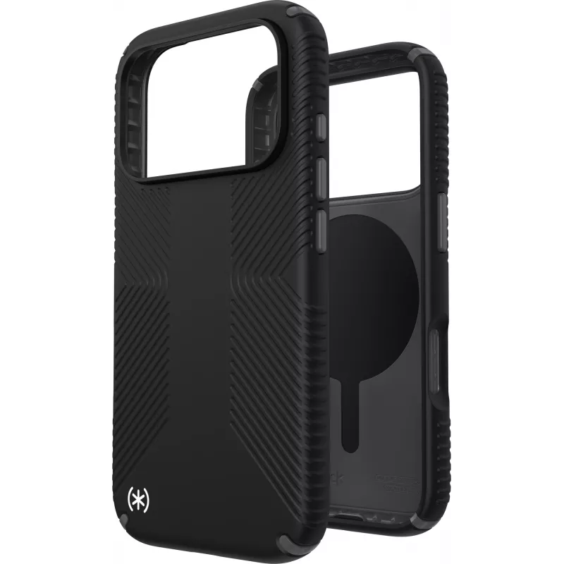 Speck Presidio2 Grip + MS Apple iPhone 17 Pro musta – Microban