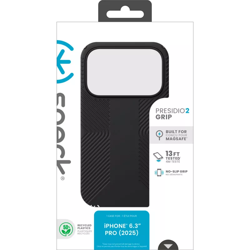 Speck Presidio2 Grip + MS Apple iPhone 17 Pro musta – Microban