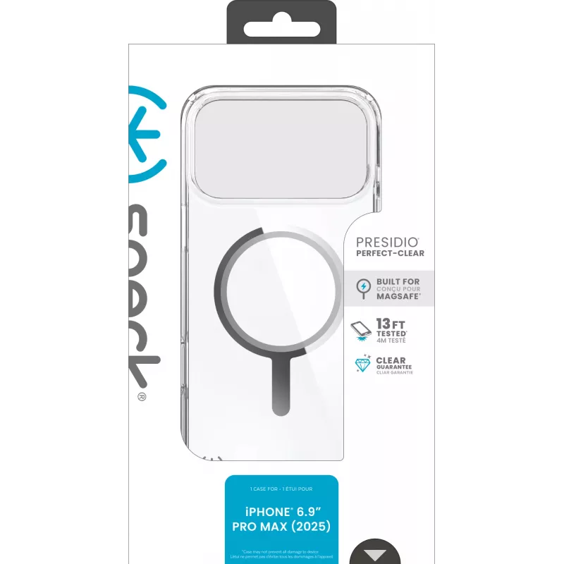 Speck Presidio Perfect Clear -kotelo MagSafe iP 17 Pro Max