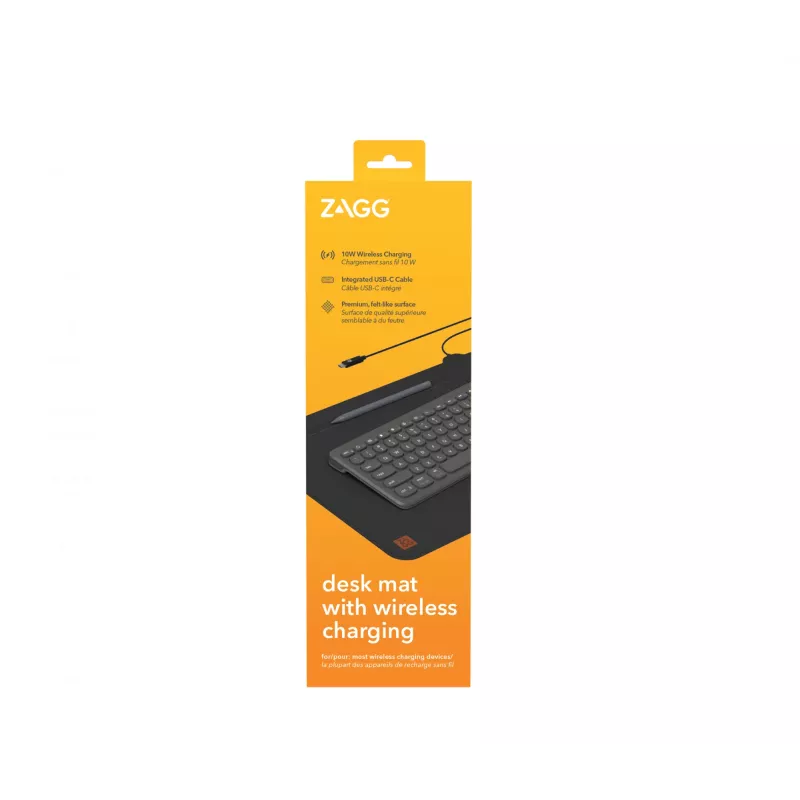 ZAGG Wireless Charging Desk Mat musta