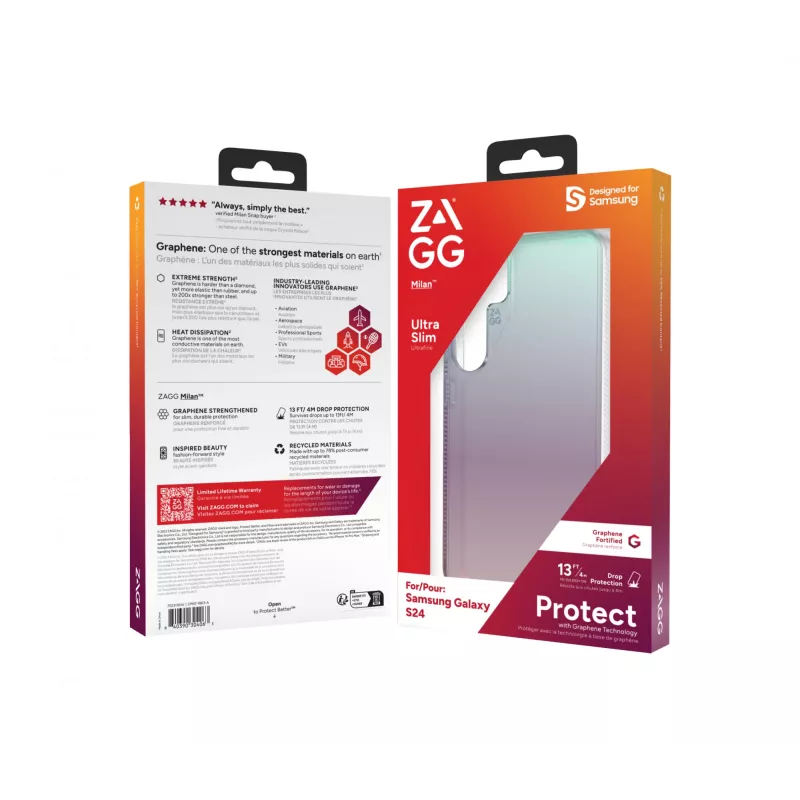 ZAGG Milan Galaxy S24 Iridescent, kotelo, Samsung, Galaxy S24, 15,8 cm (6,2