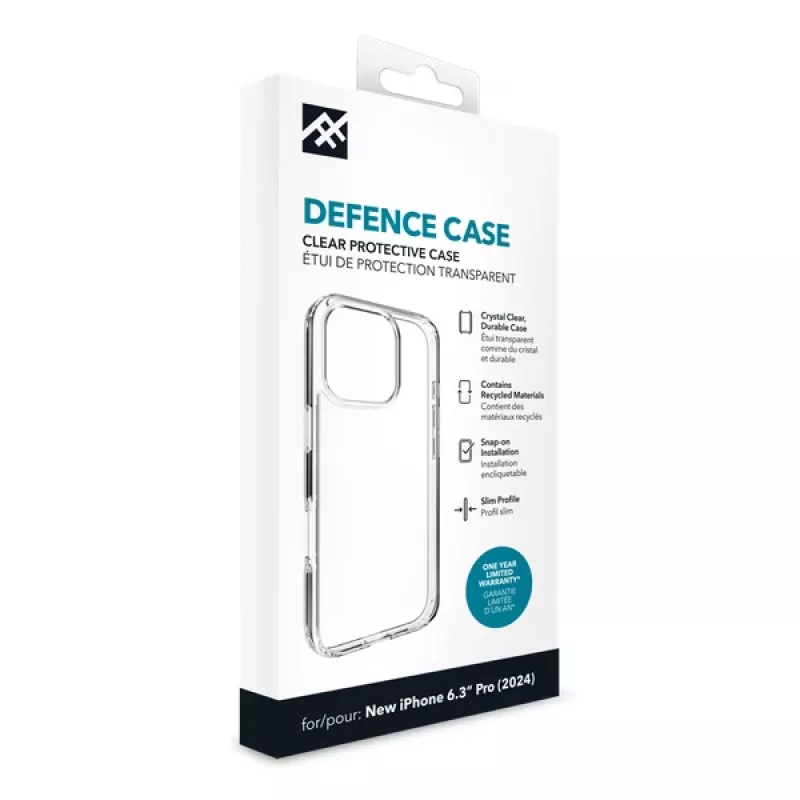 IFROGZ IF Defence Case Apple iPhone 16 Pro Clear INTL, kotelo, Apple, iPhone 16 Pro, 16 cm (6,3