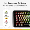 Glorious Gaming GMMK 3 PRO 75% Prebuilt Wireless musta - US, johdollinen & johdoton, USB + RF Wireless + Bluetooth, mekaaninen, QWERTY, RGB LED, musta