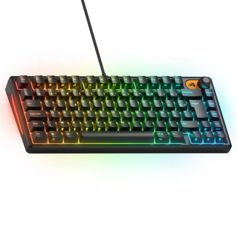Glorious Gaming GMBK 75% -näppäimistö USB AZERTY ranska musta