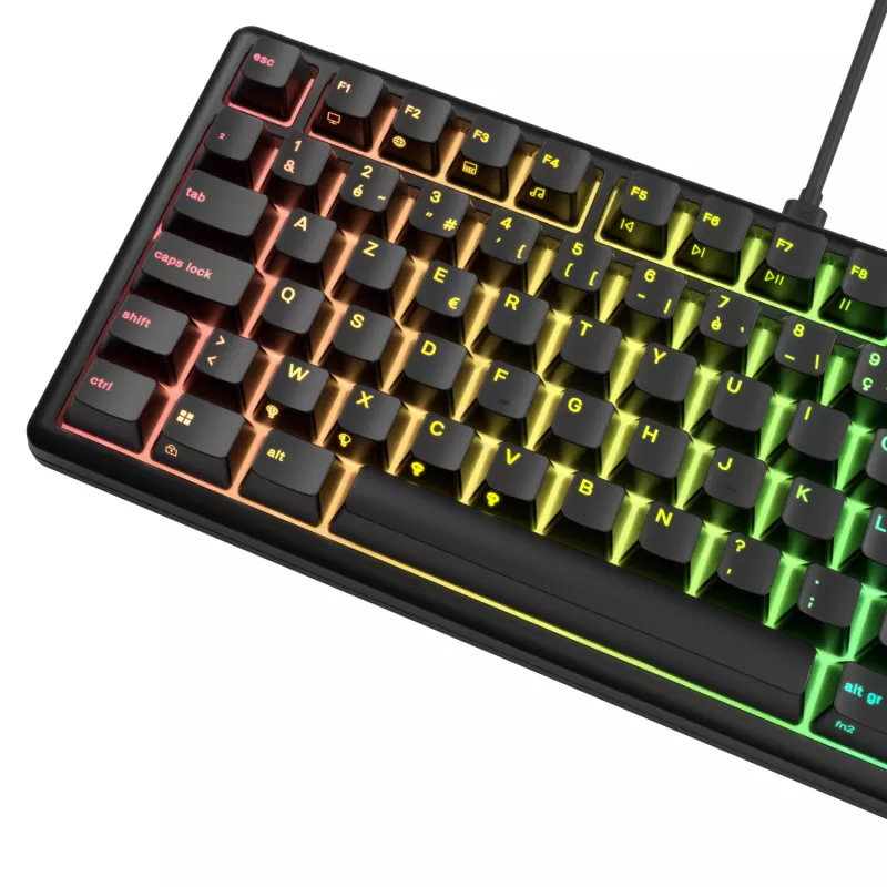 Glorious Gaming GMBK 75% -näppäimistö USB AZERTY ranska musta
