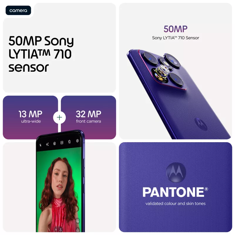 Motorola edge 70 fusion 17,2 cm (6,78 inch) Dual-SIM Android 16.0 5G USB Type-C 12 GB 256 GB 7000 mAh violetti