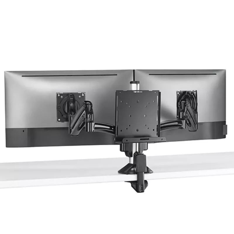Asennussarja Chief KRA232B – thin client/PC-pylväskiinnike, teräs, musta, maks. kantavuus 1,36 kg