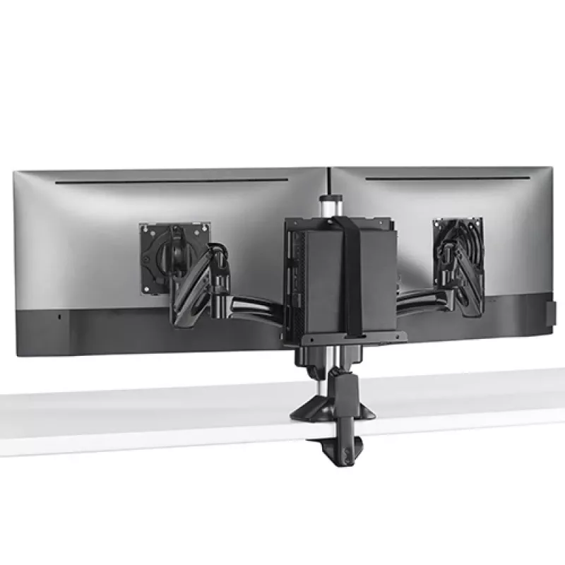 Asennussarja Chief KRA232B – thin client/PC-pylväskiinnike, teräs, musta, maks. kantavuus 1,36 kg