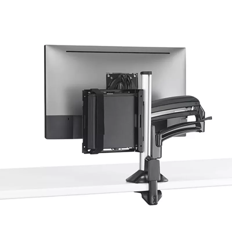 Asennussarja Chief KRA232B – thin client/PC-pylväskiinnike, teräs, musta, maks. kantavuus 1,36 kg