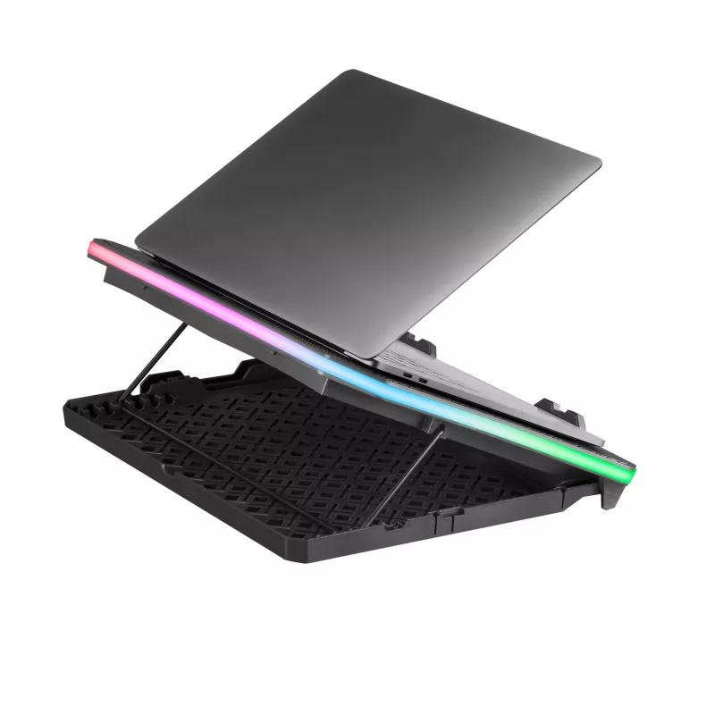 Mars Gaming MNBC6, jäähdytysteline + jalusta XL 19'' ARGB, 3 tuuletinta, mobiili jalusta