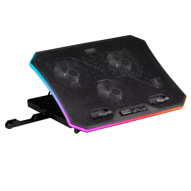 Mars Gaming MNBC6, jäähdytysteline + jalusta XL 19'' ARGB, 3 tuuletinta, mobiili jalusta