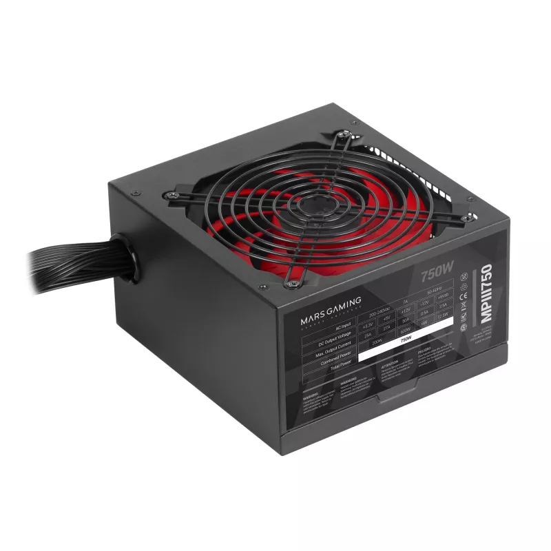 Mars Gaming MPIII750 PC-virtalähde 750W ATX 85 % hyötysuhde 5 vuoden takuu