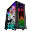 Mars Gaming MC-ART musta ATX-pelikotelo kaksipuolinen Tempered Glass ARGB 12 tilaa 12cm tuuletin