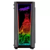 Mars Gaming MC-ART musta ATX-pelikotelo kaksipuolinen Tempered Glass ARGB 12 tilaa 12cm tuuletin