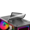 Mars Gaming MC-ART musta ATX-pelikotelo kaksipuolinen Tempered Glass ARGB 12 tilaa 12cm tuuletin