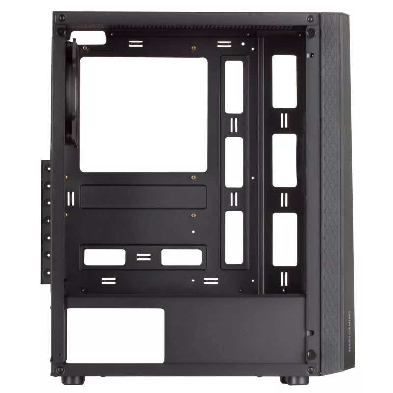 Mars Gaming MC-ART musta ATX-pelikotelo kaksipuolinen Tempered Glass ARGB 12 tilaa 12cm tuuletin