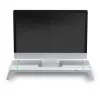 Mars Gaming MGS-ONE valkoinen Chroma RGB -näyttöteline säädettävä koko älypuhelin- ja tablettiteline etu-USB 2.0