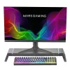 Mars Gaming MGS-ONE musta Chroma RGB -näyttöteline säädettävä koko älypuhelin- ja tablettiteline etu-USB 2.0
