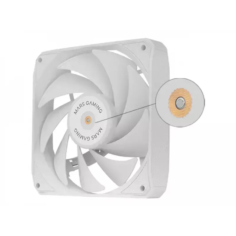 Mars Gaming MF-NCLX2W tietokonekotelon tuuletin 12 cm valkoinen 2 kpl