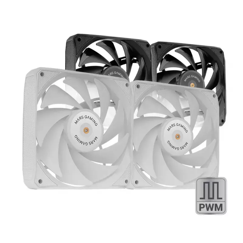 Mars Gaming MF-NCLX2W tietokonekotelon tuuletin 12 cm valkoinen 2 kpl