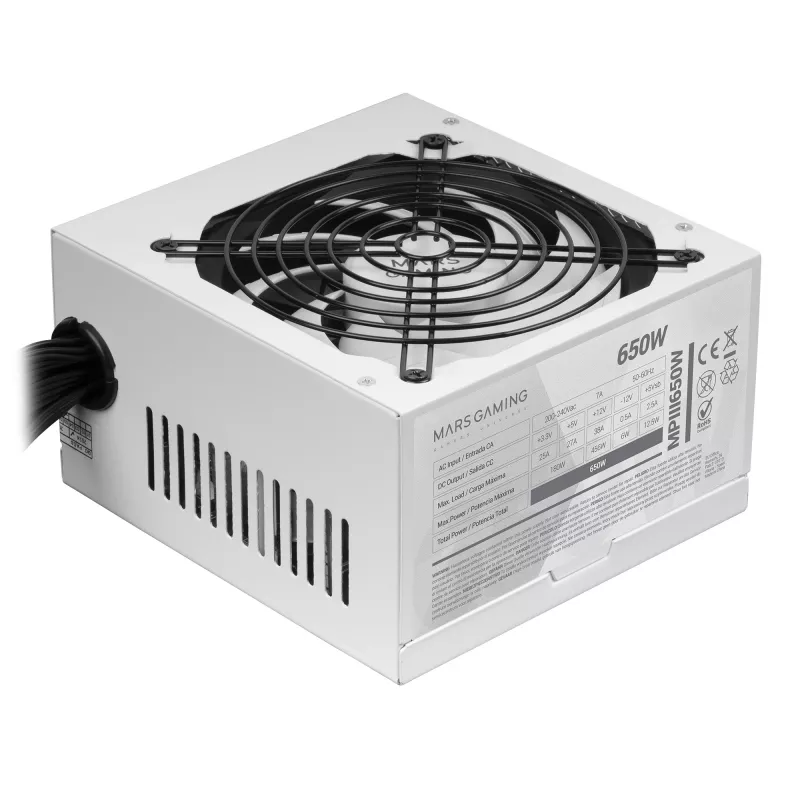 Mars Gaming MPIII650 virtalähde 650 W 20+4 pin ATX ATX valkoinen