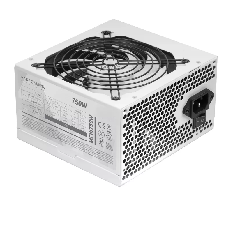 Mars Gaming MPIII750W virtalähde 750 W 20+4 pin ATX ATX valkoinen