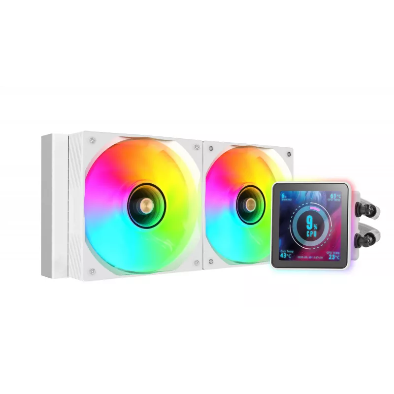 Mars Gaming ML-VISIONPRO240W prosessori all-in-one-nestekühler 12 cm valkoinen 1 kpl