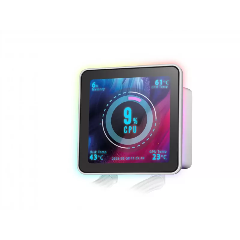 Mars Gaming ML-VISIONPRO240W prosessori all-in-one-nestekühler 12 cm valkoinen 1 kpl