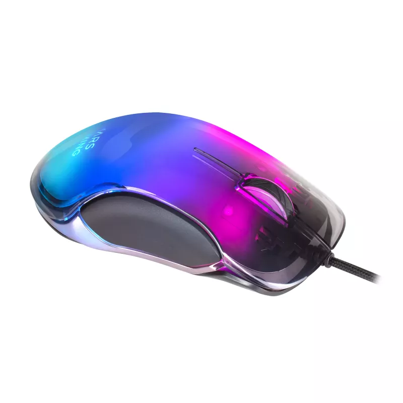 Mars Gaming MMGLOW pelihiiri RGB Chroma-Glow peilipinta 12800 DPI musta