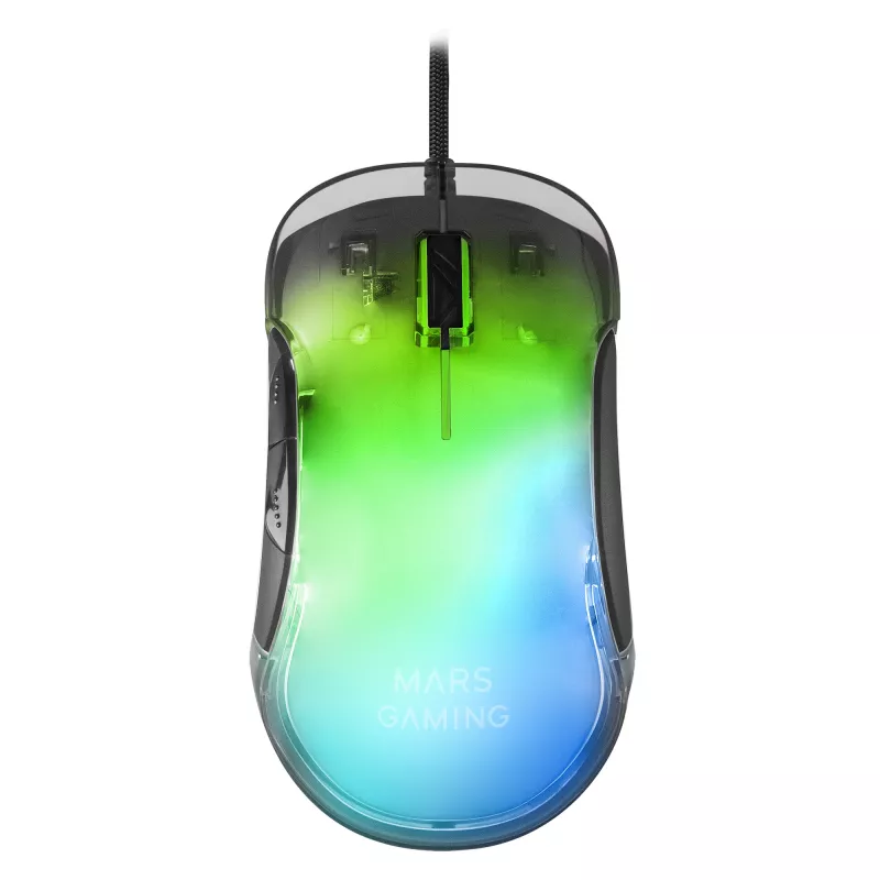 Mars Gaming MMGLOW pelihiiri RGB Chroma-Glow peilipinta 12800 DPI musta