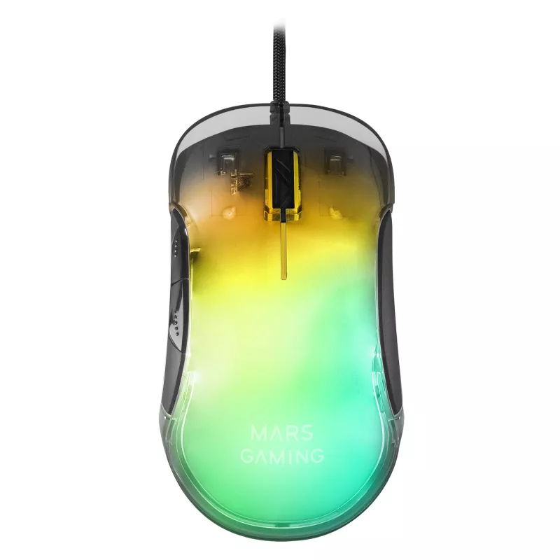 Mars Gaming MMGLOW pelihiiri RGB Chroma-Glow peilipinta 12800 DPI musta