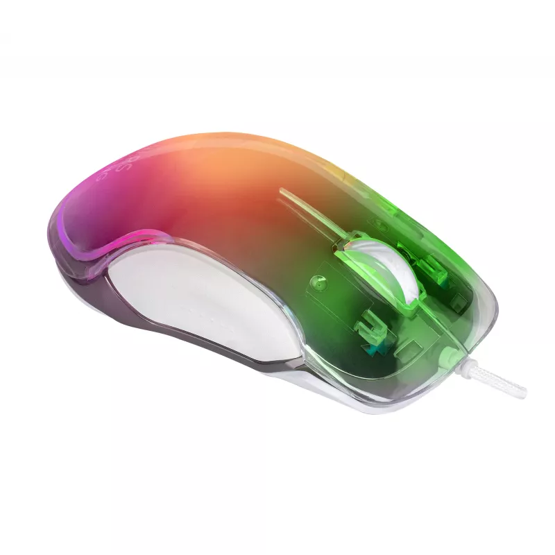 Mars Gaming MMGLOW Chroma-Glow RGB pelihiiri peilipinta ultrakevyt 12800 DPI valkoinen