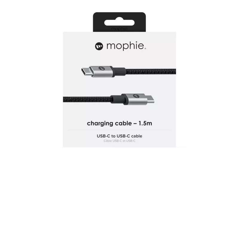 mophie lataus- ja synkronointikaapeli – USB-C - USB-C (3.1) 1,5 m – musta