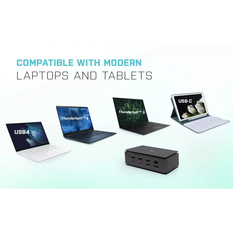 i-tec Metal USB4 -telakointiasema Dual 4K HDMI DP Power Delivery 80 W + yleislaturi 100 W