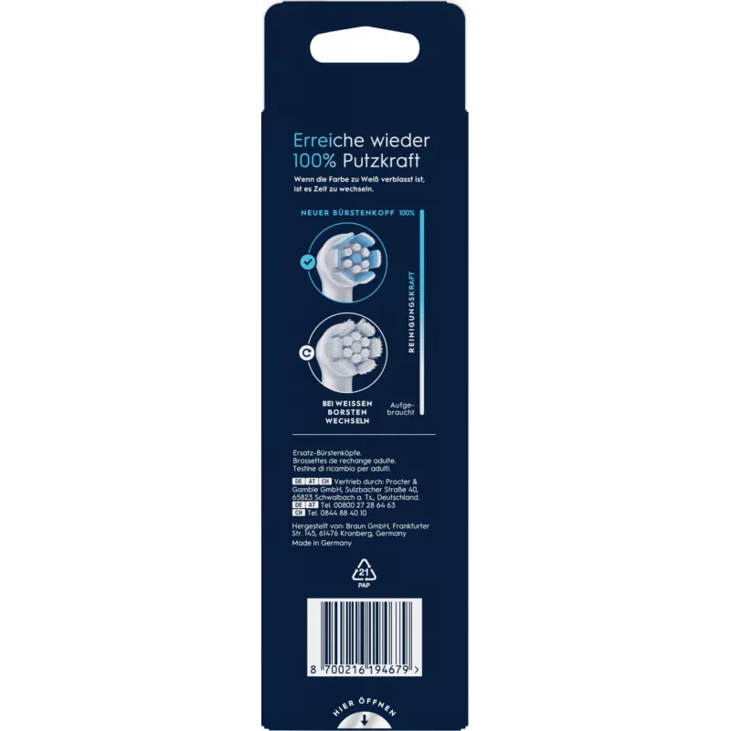 Oral-B harjaspää 6 kpl valkoinen