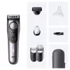 Partatrimmeri BRAUN BeardTrimmer 9 80789785, 20 pituusasetusta, 0,5–20 mm, verkko-/akkukäyttö, märkä & kuiva, harmaa
