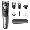 Partatrimmeri BRAUN BeardTrimmer 9 80789785, 20 pituusasetusta, 0,5–20 mm, verkko-/akkukäyttö, märkä & kuiva, harmaa