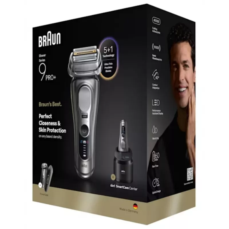 Kalvosleikkuri Braun Series 9 Pro+ 9675cc harmaa hopea ruostumaton teräs