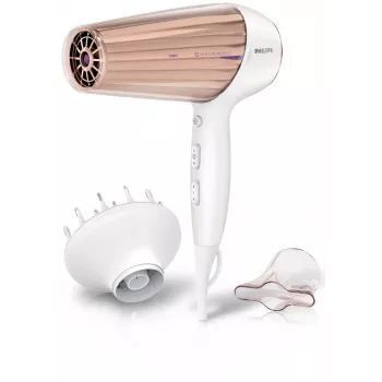 Hiustenkuivaaja Philips MoistureProtect Sensor HP8280/00 — 2300 W, DC-moottori, 6 nopeutta, ioninen, kylmäasetus, violetti/valkoinen