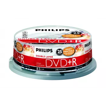Philips DVD+R DR8I2B25F/00, 25 kpl, 8,5 GB