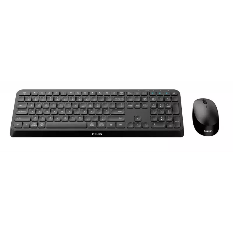 Philips 4000-sarja SPT6407B/31 näppäimistö hiiri sisältyy yleinen RF langaton + Bluetooth QWERTY saksa musta