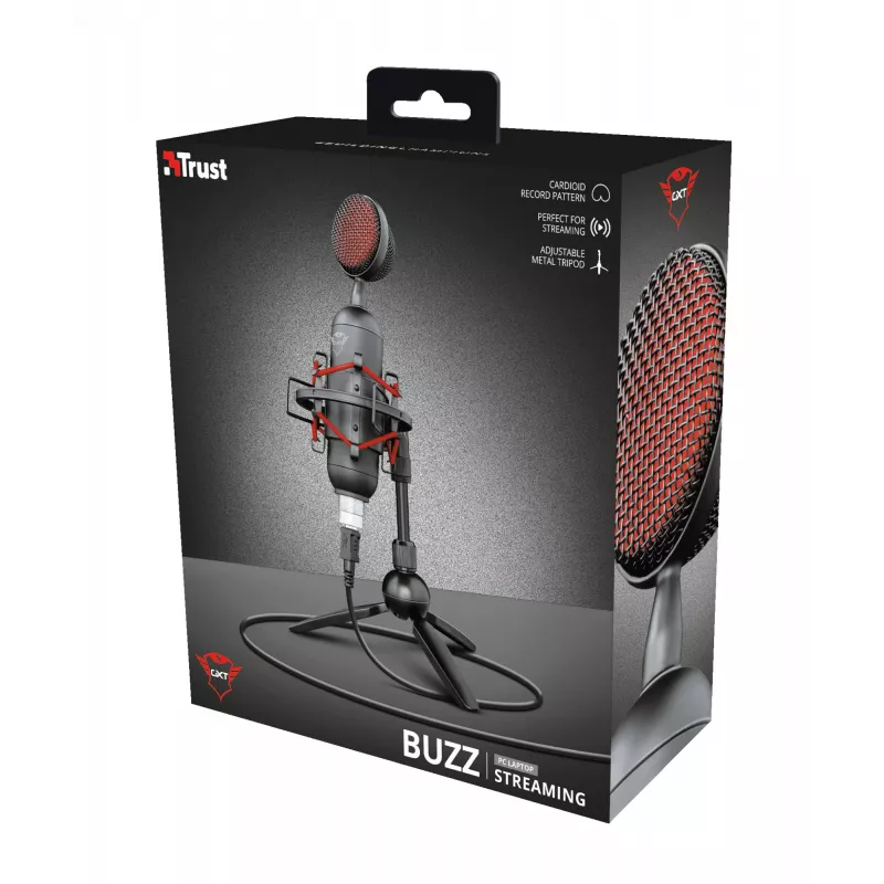 Trust GXT 244 Buzz musta, punainen PC-mikrofoni