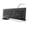 Trust Primo näppäimistö hiiri sisältyy yleinen USB AZERTY belgia musta