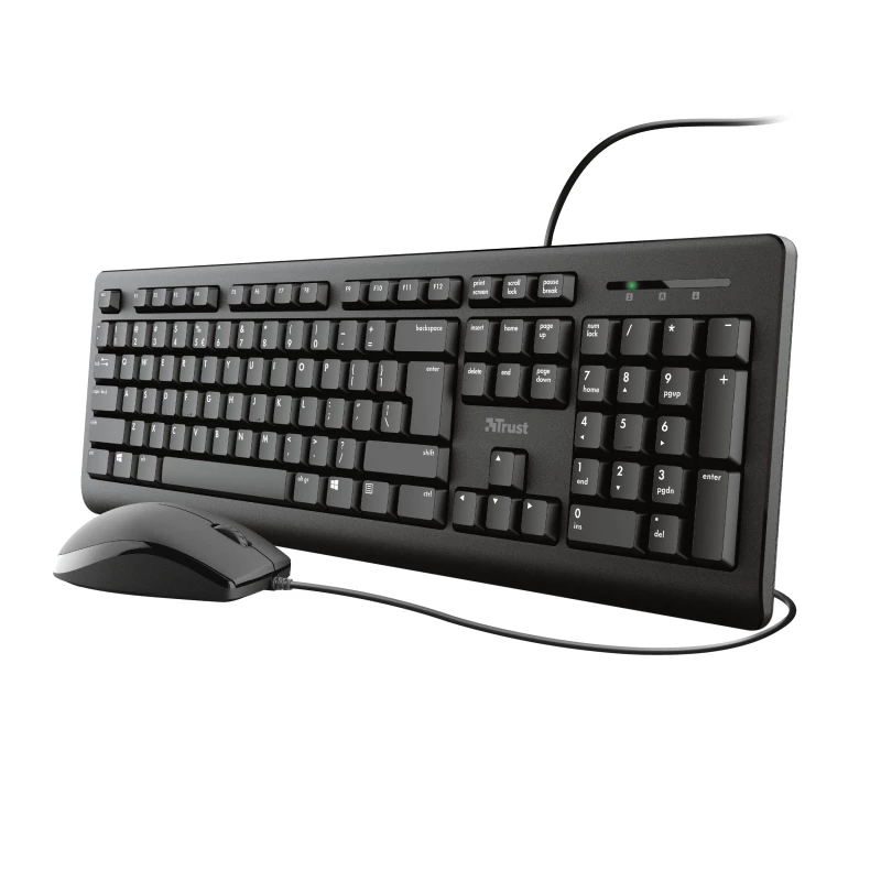 Trust Primo näppäimistö hiiri sisältyy yleinen USB AZERTY belgia musta