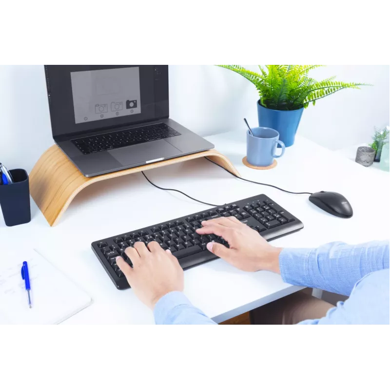 Trust Primo näppäimistö hiiri sisältyy yleinen USB AZERTY belgia musta
